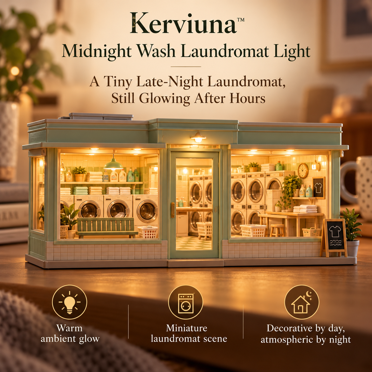 Kerviuna™ Midnight Wash Laundromat Light