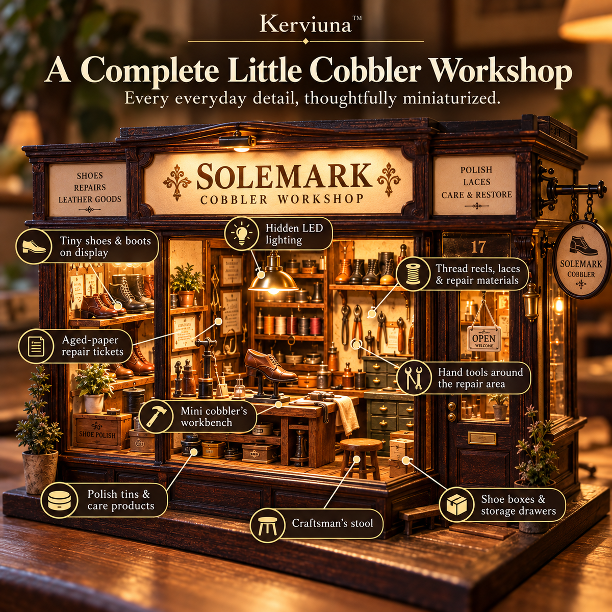 Kerviuna™ Solemark Cobbler Workshop Light