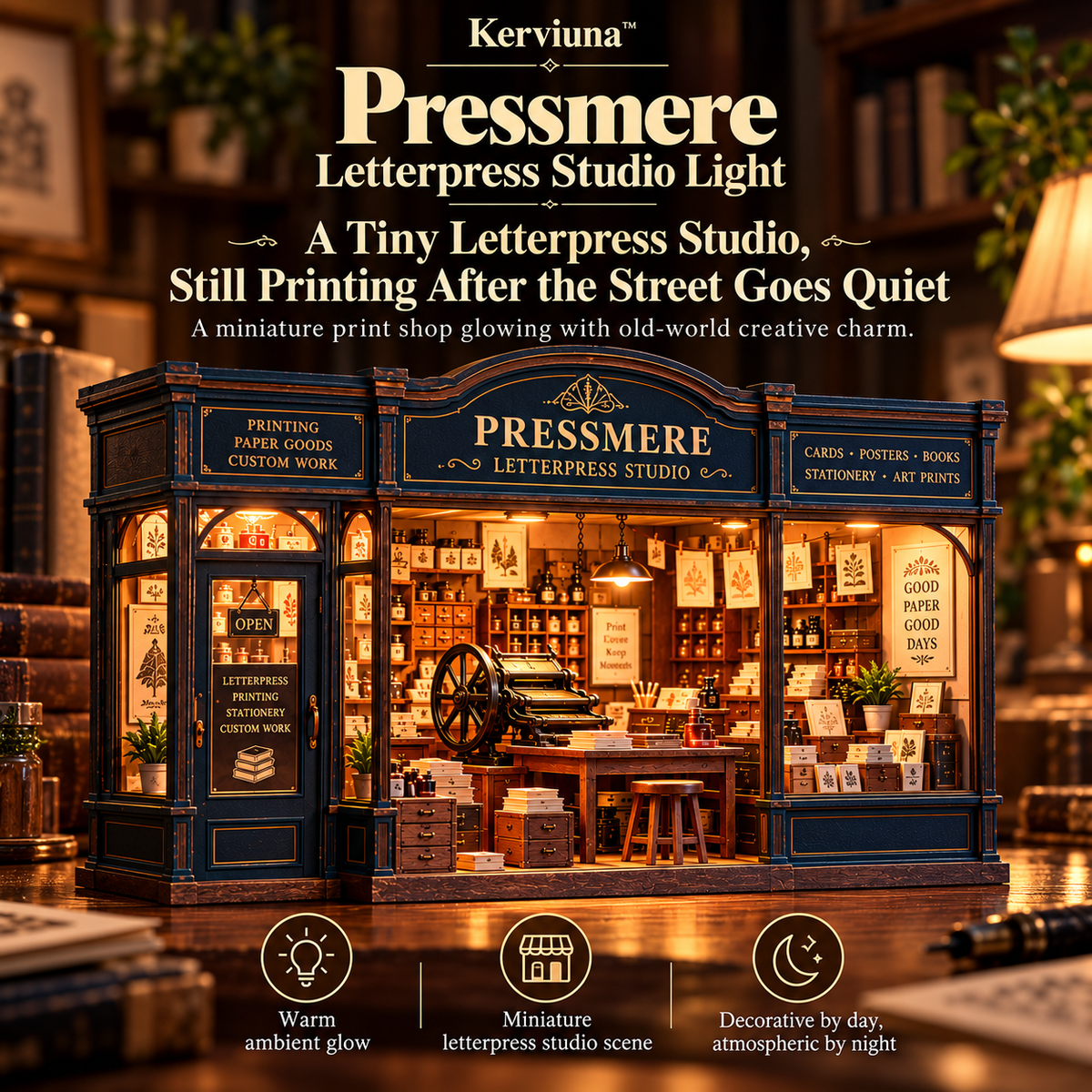 Kerviuna™ Pressmere Letterpress Studio Light