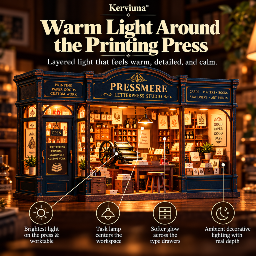 Kerviuna™ Pressmere Letterpress Studio Light