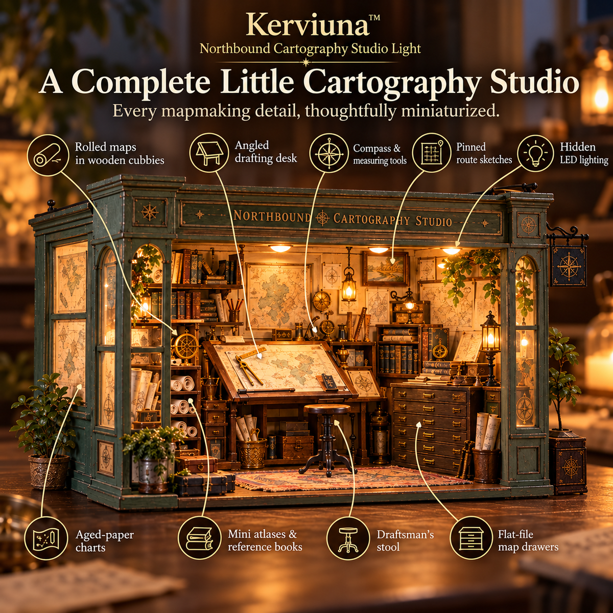 Kerviuna™ Northbound Cartography Studio Light