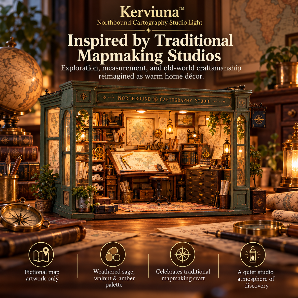 Kerviuna™ Northbound Cartography Studio Light