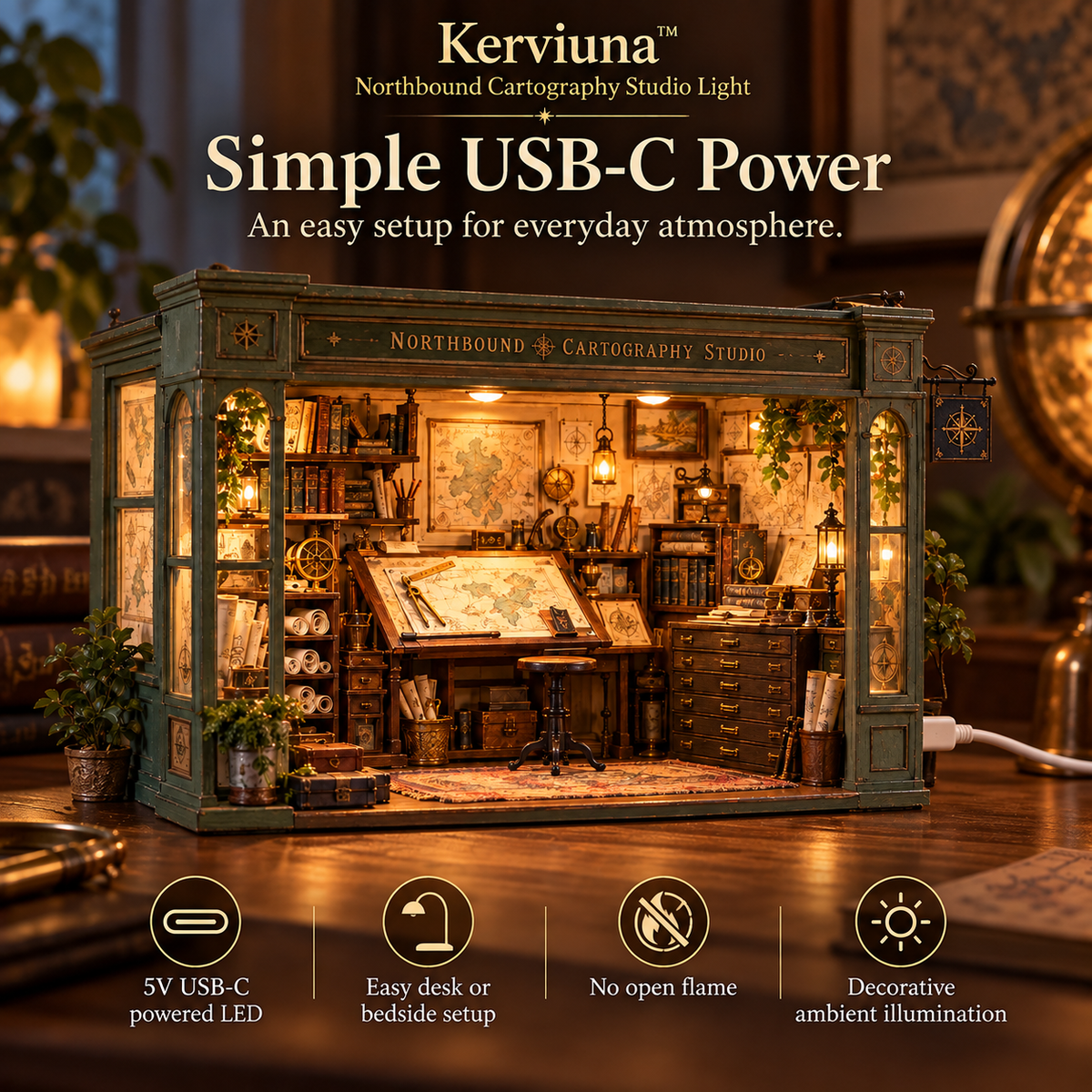Kerviuna™ Northbound Cartography Studio Light