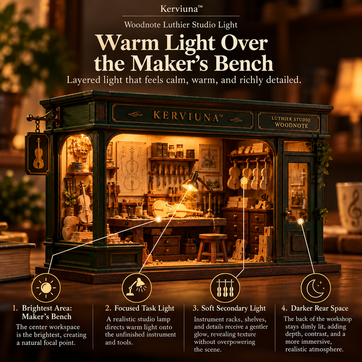 Kerviuna™ Woodnote Luthier Studio Light