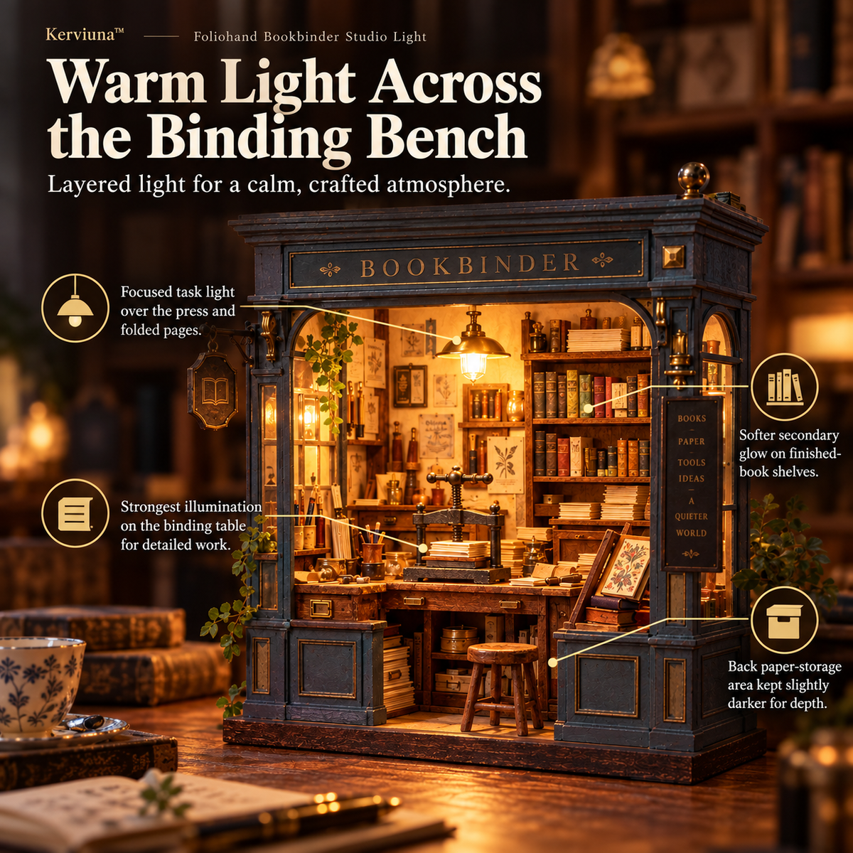 Kerviuna™ Foliohand Bookbinder Studio Light