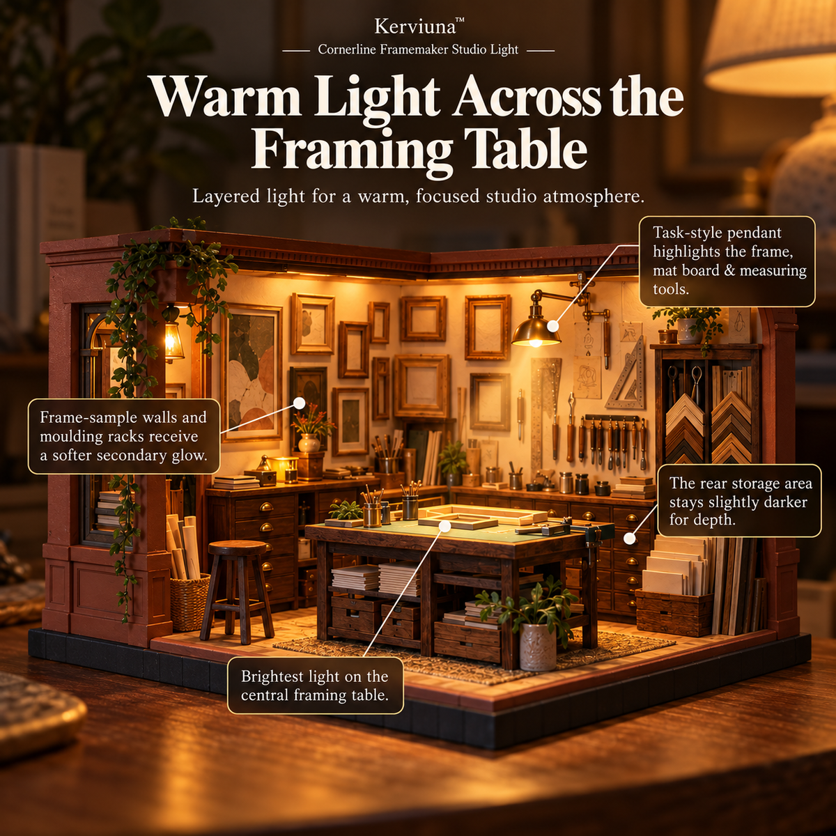 Kerviuna™ Cornerline Framemaker Studio Light