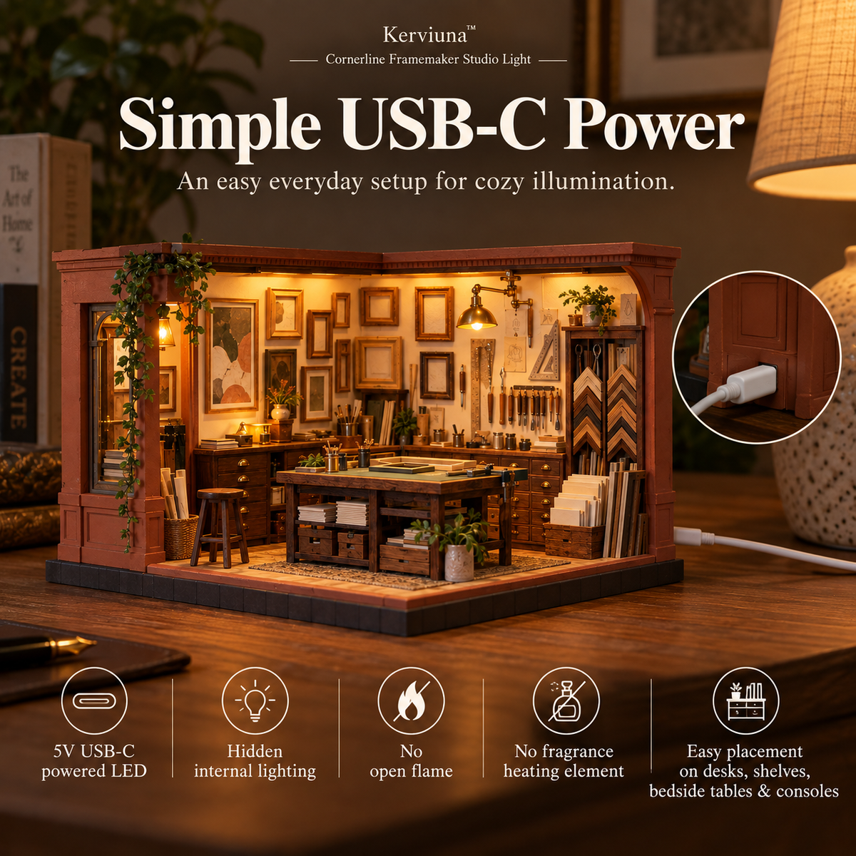 Kerviuna™ Cornerline Framemaker Studio Light