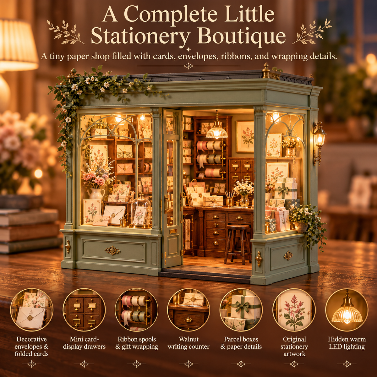 Kerviuna™ Paperlane Letter & Stationery Shop Light