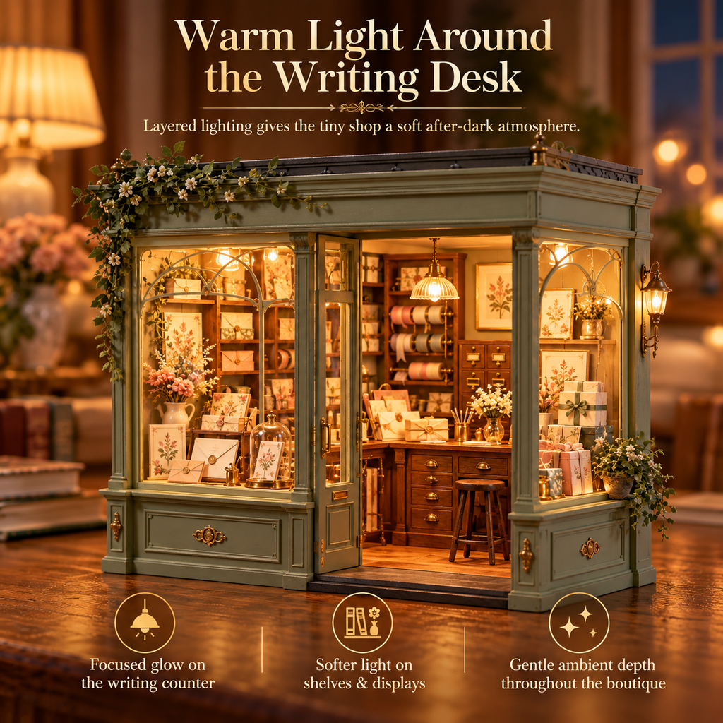 Kerviuna™ Paperlane Letter & Stationery Shop Light