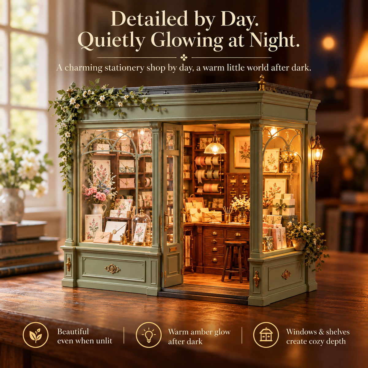 Kerviuna™ Paperlane Letter & Stationery Shop Light